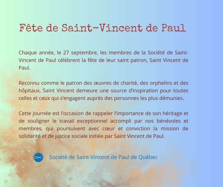 Fête de Saint-Vincent de Paul